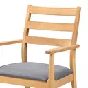 Dining Chairs with Armrests Orlando Oak/Grey 2pcs image 2