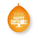 Unique Party Happy Birthday Latex Balloons, 22.5cm, 10 Pack image 5