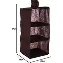 Essentials by Premier 3 Sections Brown Hanging Garment Organiser image 4