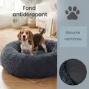 SONGMICS Lit en donut pour chien, moelleux et apaisant, avec housse amovible et lavable, gris foncé, 70 x 20 cm image 6