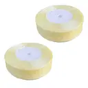 JU7CER 2-piece set, 2.5cm wide, 45m length (cream yellow) floral bouquet decoration tulle ribbon braided ribbon bow floral gift wrapping ribbon image 3