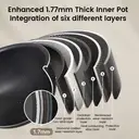 ochama 4L Rice Cooker, Smart Multifunctional, Quick Cooking for 3-4 People, Household Rice Cooker, Non-Stick Spherical Thickened Inner Pot, For Cooking Congee, Soup, Cake, Wood-Fired Rice image 3