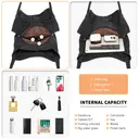 Kono Canvas Shoulder Tote Bag, Vintage Hobo Handbag for Women, Casual Top Handle Bag for Work School Travel Shopping Black image 3