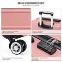 Fashion Travel Suitcase, Lightweight Hard Shell Trolley with Smooth Spinner Wheels and Secure Lock System – Nude image 1