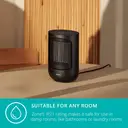 Duux Zone Personal Fan Heater – 1500W Ceramic, 60° Oscillation, 3 Heat Settings, Portable – Black, DXCH41UK image 7