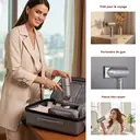 RAF Sèche-cheveux pliable professionnel portable 800 W, protection contre la surchauffe, format compact de voyage, pour femme, usage domestique, gris image 4