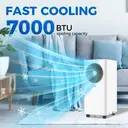 AUX 3-in-1 Portable Air Conditioner 7000 BTU, Class A Energy, Wi-Fi & Remote Control,4 modes,Self-Evaporation, R290, Window Kit Included image 2