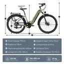 Marathon 28" E-Bike Citybike - Bafang Mittelmotor, 36V 22.5Ah (810Wh) Akku, bis 160km, Hydr. Scheibenbremsen, 7-Gang, Damen & image 9