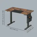 Ochama x SONGMICS Electric Standing Desk, Height Adjustable Desk, 140.1 x 60.1 cm, 4 Memory Heights, Rustic Brown image 7