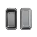 Série de Moules à Gâteau en Acier au Carbone PURECOOK | Gris | Ensemble de 2 Moules à Pain Carrés Antiadhésifs image 2