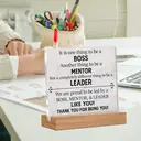 Alphynix Plaque commémorative Human Sunshine en acrylique avec support en bois - 12 cm image 4