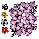 Blossoms in Bloom Clear Stamps and Many Layered Blossoms Cutting DIY Scrapbooking Embossing Paper Album Crafts Design Craft Greetings Mould Blade Punch, (only Cutting Dies) image 1