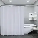 MEROPE Rideau de douche en PEVA blanc translucide - 180 x 180 cm image 0