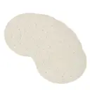 Daikin Lot de 6 sets de table ronds 38 cm en polyester, beige, tissés à la main en coton, nettoyables à l’essuyage, à paillettes, pour fêtes de fin d’année, mariage image 0