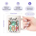 Alphynix Mug blanc 1 pièce 32 cl avec inscription « La meilleure maman de chien du monde » et motif os/pied de chien, cadeau de Noël ou Thanksgiving touchant pour les amoureux des chiens, cadeau de Saint-Valentin, cadeau d'anniversaire image 7