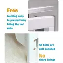 mcc direct White Wooden Orlando Baby Cot Bed & Rollaway Drawer & Aloe Vera Water Repellent Mattress (Cream White) - Orlando image 3