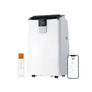 Temprium 12000 BTU mobile Klimaanlage, 4-in-1 smarte Klimaanlage mit WiFi & Sprachsteuerung, schnelle Kühlung für Räume bis zu 28 ㎡, automatische Oszillation, inklusive Fenster-Kit, Energieklasse A