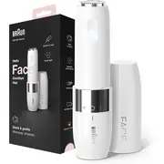 Braun Face Mini-Haarentferner, Elektrischer Gesichtshaarentferner für Damen, Kleiner Rasierer für Schnelle und Sanfte Rasur, Oberlippe, Kinn und Wangen, für Unterwegs mit Smartlight, FS1000, Weiß