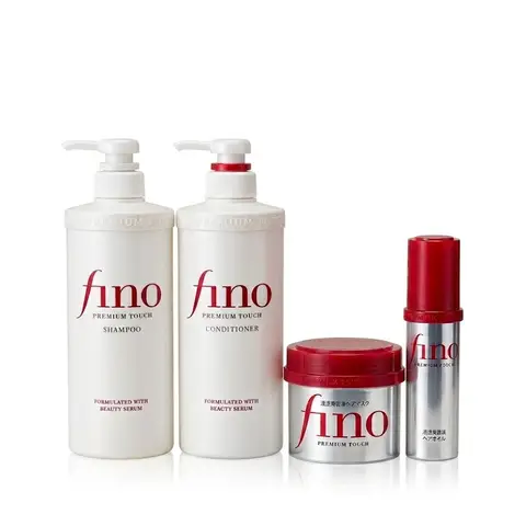 【Sommer-Angebot:50% sparen 】 Shiseido Fino Ultimate Repair 4-Schritte Haarpflege-Set: Shampoo, Spülung, Haarmaske & Haaröl