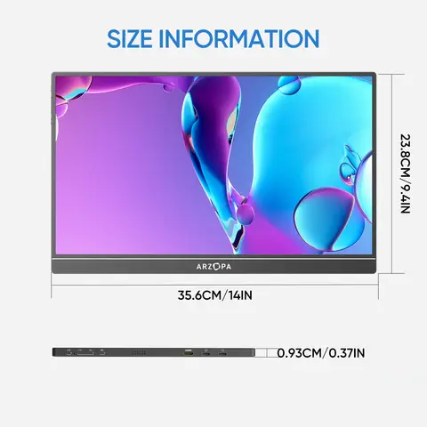 ARZOPA Z1RC 16-Zoll-2,5K-Portabeler Monitor