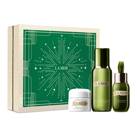 LA MER The Soothing & Strengthening Ritual Geschenkset (100 ml Behandlungslotion, 30 ml Konzentrat, 30 ml Creme)