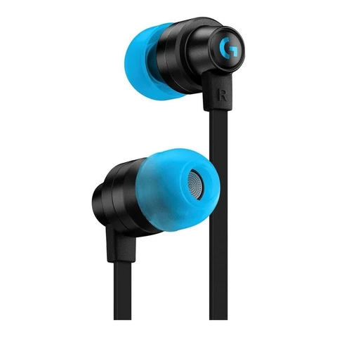 Logitech G333 In-Ear-Gaming-Kopfhörer – Dual-Treiber, 3,5 mm & USB-C, integriertes Mikrofon, für Gaming & Mobilgeräte (Schwarz)