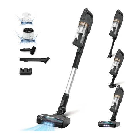 Levoit LSV-V201-GEUR Kabelloser Staubsauger, Anti-Haarverwicklung – 4-in-1 Akku-Staubsauger – 99,9 % Filterleistung – Beutelloser Akkusauger für Teppich/Hartböden/Auto – max. 50 min Laufzeit