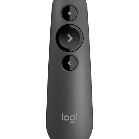 Logitech R500s Präsentator mit Laser der Klasse 1 für Bluetooth und USB – Universell kompatibel Dunkelgrau