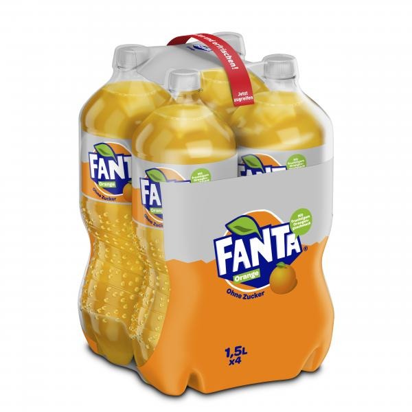 Fanta Zero PET 4x1,5L (inkl.1€ Pfand)