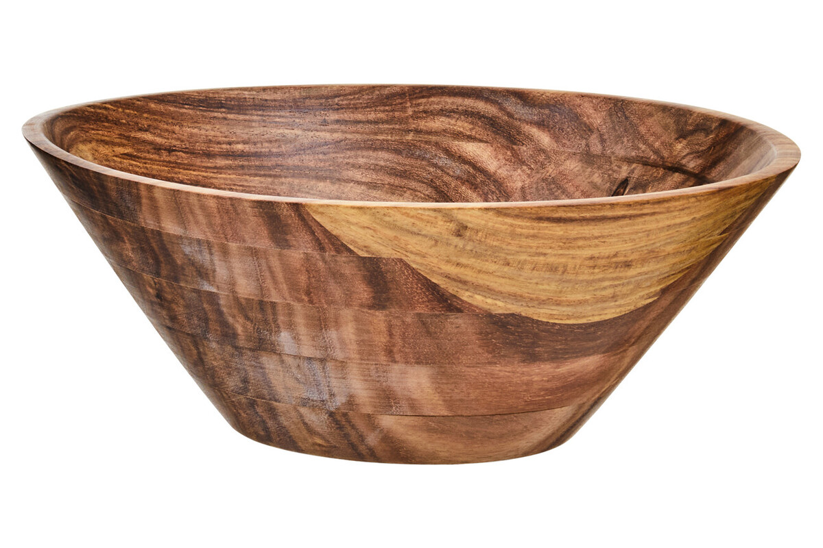 Maison by Premier Large Round Sheesham Wood Tapered Salad Bowl