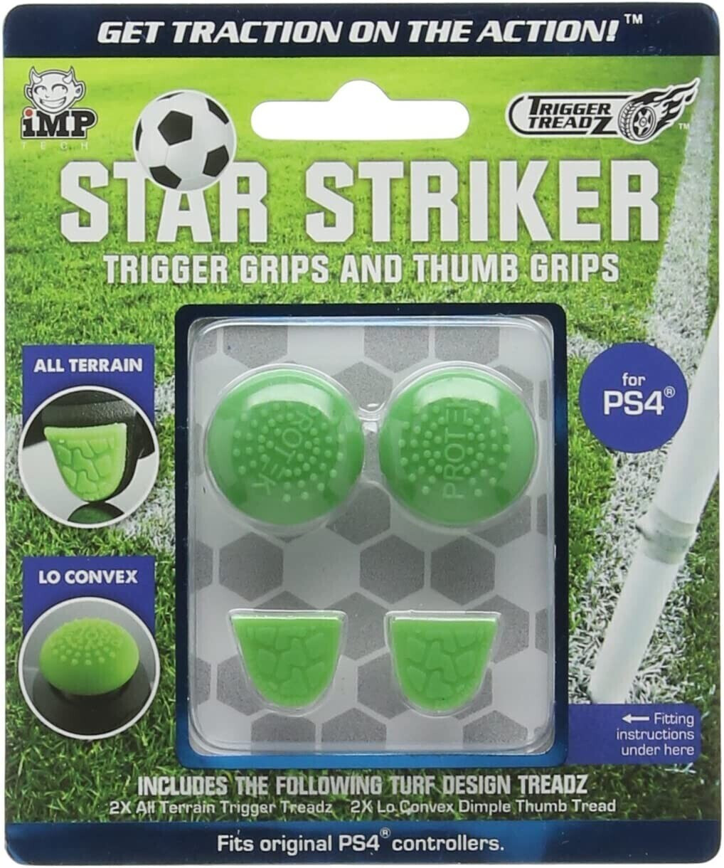 iMP - Trigger Treadz - Star Striker - Trigger Grips (2pcs) + Thumb Grips (2pcs) - Green (PS4)