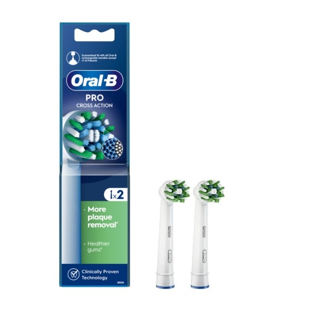 Oral-B Pro CrossAction Ersatz-Elektrozahnbürstenköpfe, 2 Stück