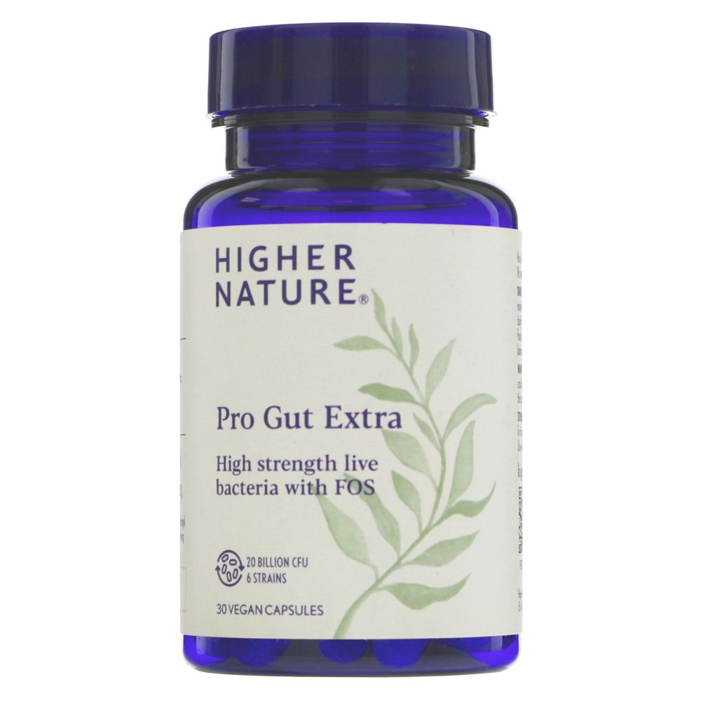 HIGHER NATURE - Pro-Gut Extra - 20 Billion CFU From 6 Strains - 30 CAPS