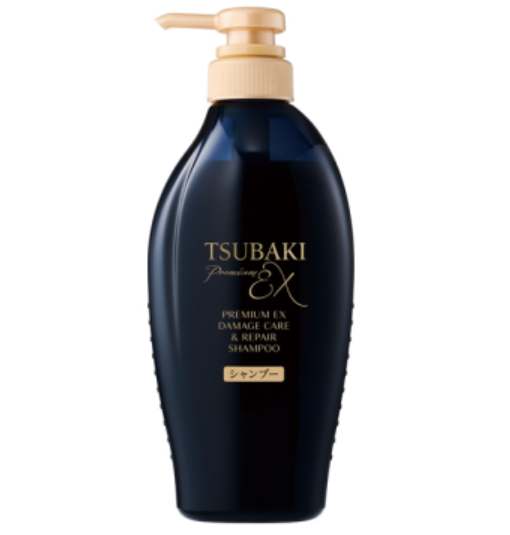 Shiseido Tsubaki Premium EX Damage Care Shampoo 450ml Luxuriöses Schwarzes Ion Shampoo