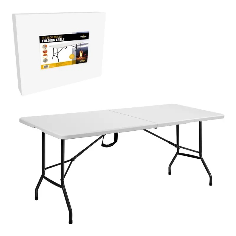Milestone 6Ft Blow Mould Folding Table - 180x70x72cm