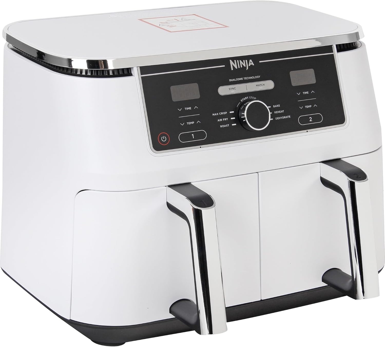 Ninja AF400EUWH MAX Foodi Dual Zone Heißluftfritteuse Weiß