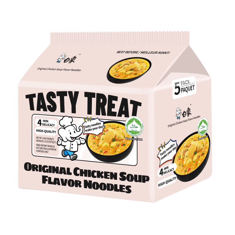 BX Instant Nudeln - Hühnersuppe 5er Packung 白象味鲜美-原味鸡汤味面 (5 Stück) 420g