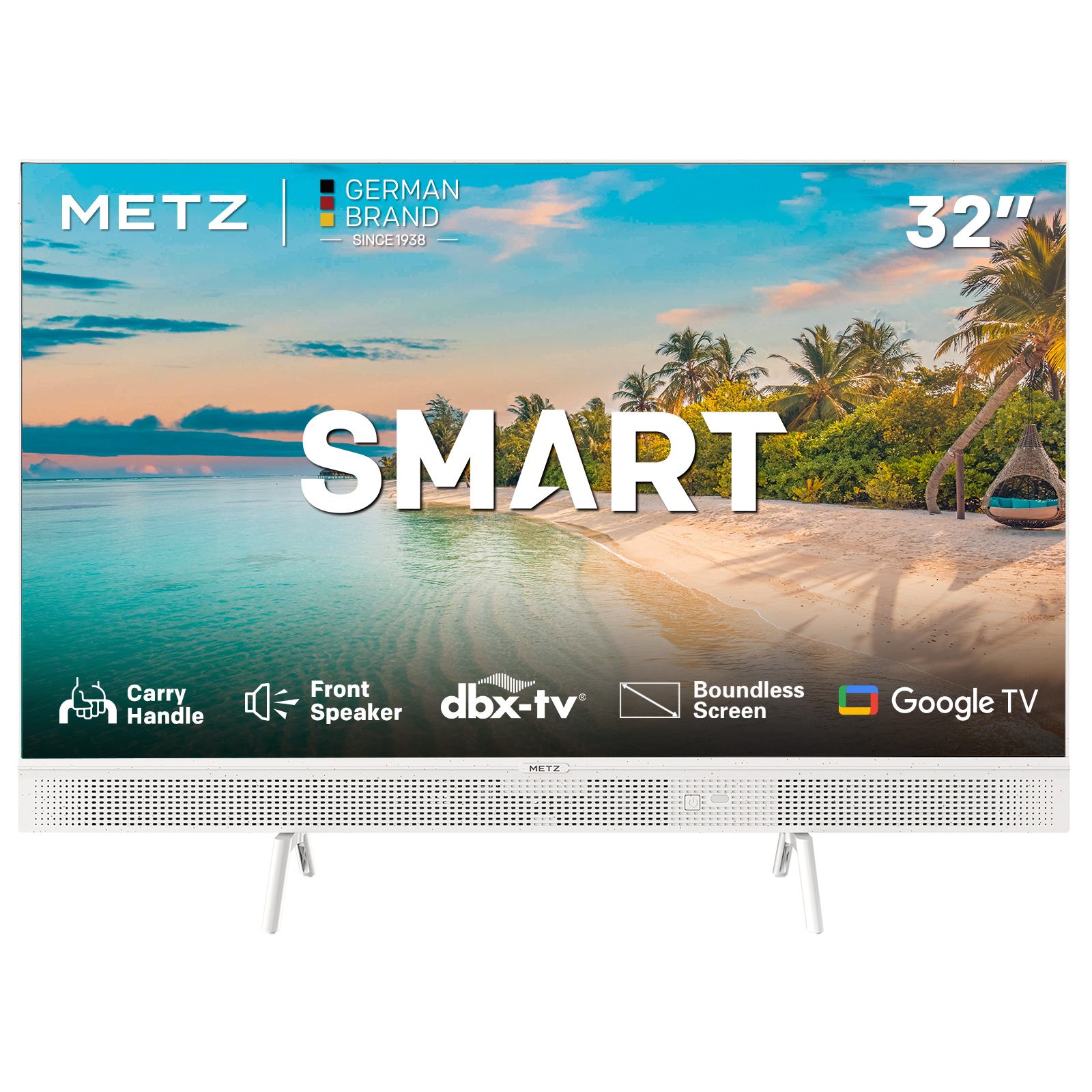 METZ 32 Inch Smart TV HD, 32MTE7000Z Portable TV, HDR10, dbx-TV, Dolby Audio, Chromecast, Voice Control,Tuner DVB-T/T2/C/S/S2