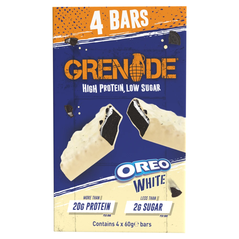 Grenade Oreo White Bars 4 x 60g