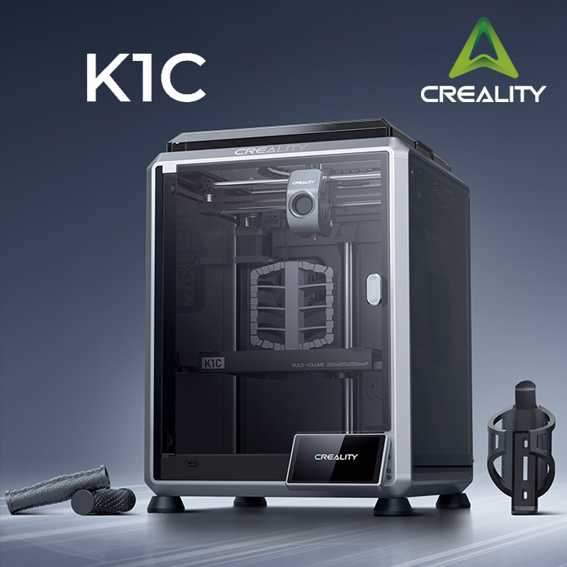 Creality K1C 3D-printer - 600mm/s hoge snelheid, automatisch niveau, verstoppingvrije robuuste directe extrusie | Geüpgrade van K1 SE, met AI-camera, 300°C printen, stille modus, ondersteunt koolstervelamfilamenten