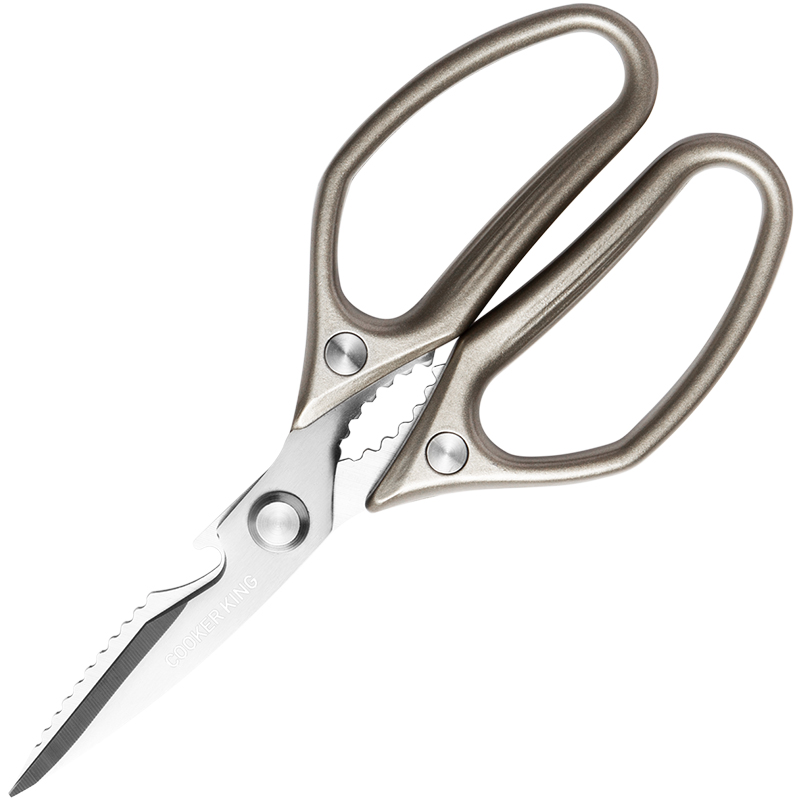 COOKER KING Thickened Energy-saving Stainless Steel Chicken Bone Scissors Household Kitchen
Scissors Multifunctional Fish Bone Chicken Duck Meat Scissors 21.5CM