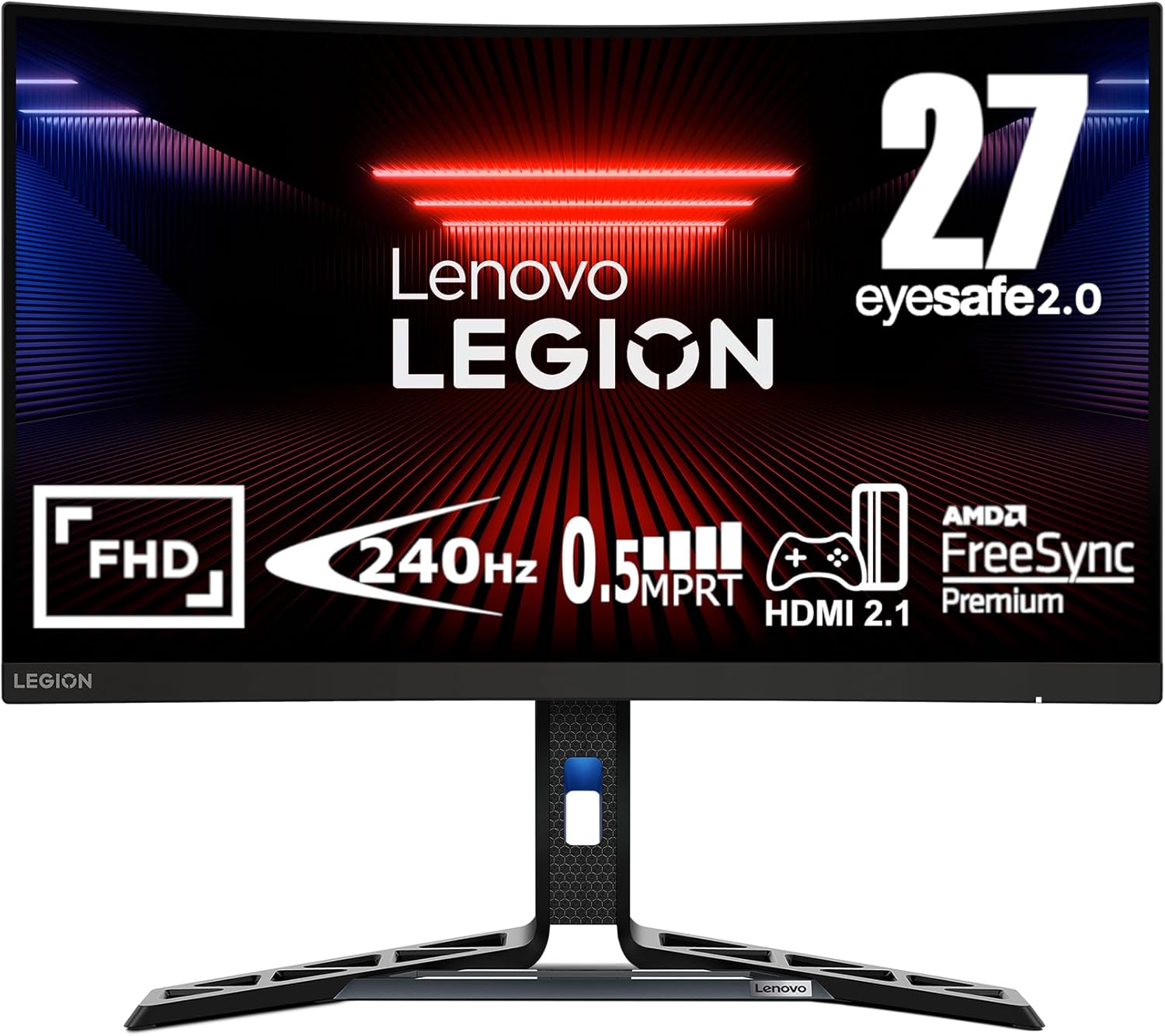 Lenovo Legion R27fc-30 27 inch Gaming Monitor | FHD, 1080p, 240Hz, VA, 0.5ms, HDMI, DP | AMD Freesync, NVIDIA G-SYNC Compatible | PS5, Xbox, PC screen