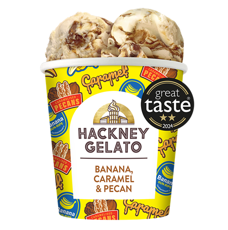Hackney Gelato Banana, Caramel & Pecan 460ml