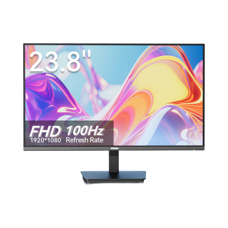 ochama Moniteur de Bureau 23,8 Pouces - Moniteur Gaming et Bureau, Affichage HD 1080P, Taux de Rafraîchissement Élevé 100Hz, Bordures Ultra-Fines sur Trois Côtés - Pour Gaming, Bureau, Étude