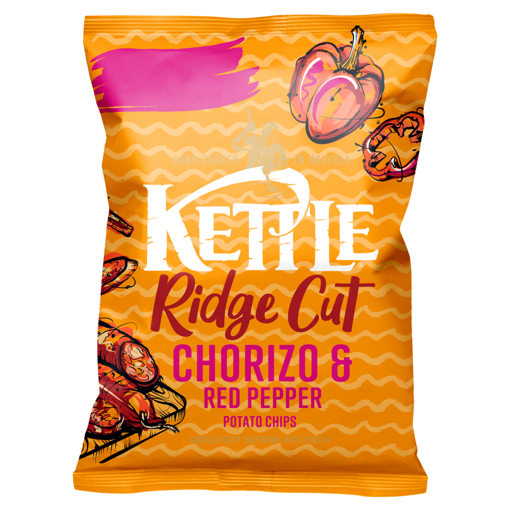 Kettle Chorizo & Red Pepper Ridge Cut 130g