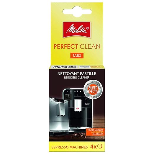 Melitta 178599 Perfect Clean Reinigungstabletten für Kaffeevollautomaten und Espressomaschinen | 4 Tabs | gründlich und schonend