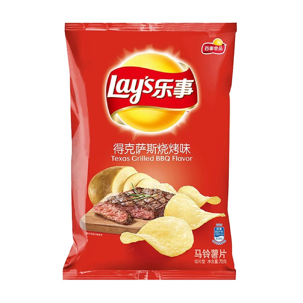 LAY Potato Chip Texas Grilled BBQ 70g