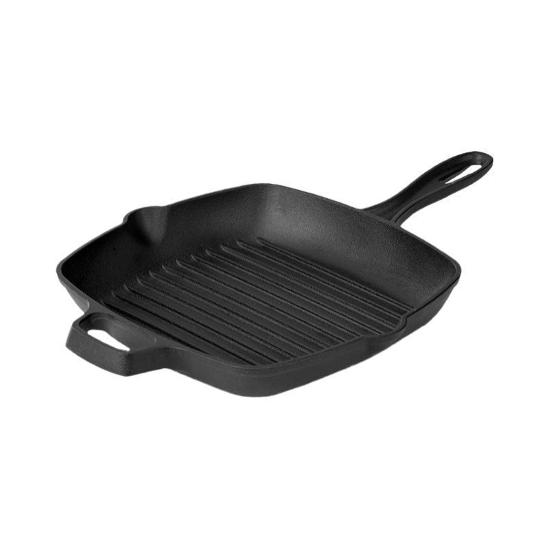 COOKER KING Vierkante Grillpan Gietijzer voor Steak 26cm