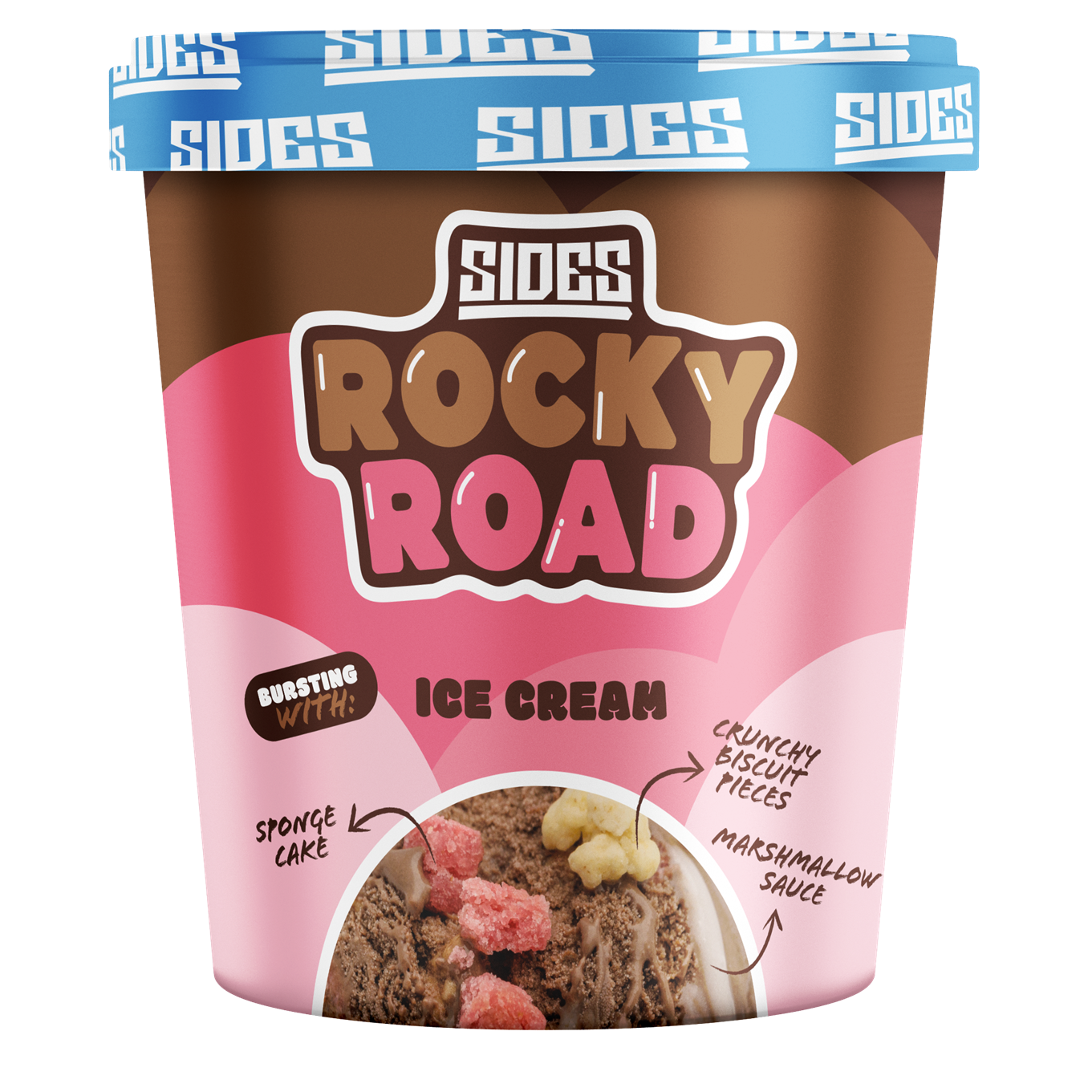 Sides Rocky Road Ice Cream Tub 500ml