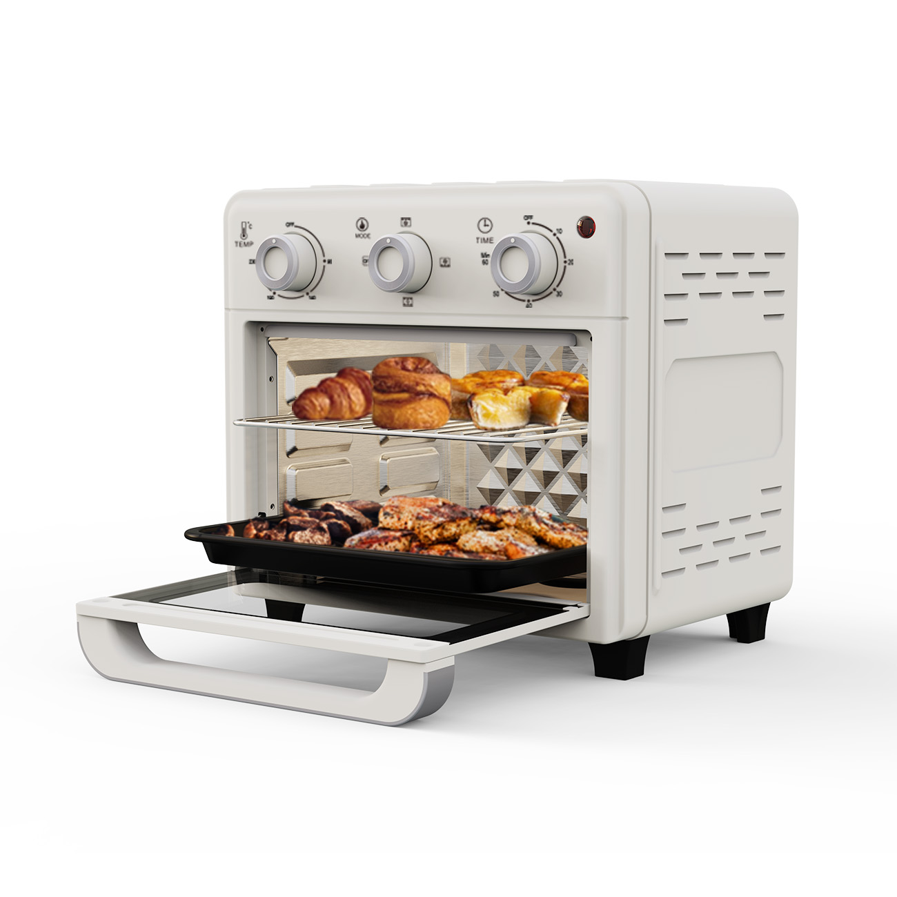 Posida Oven, No. ATS-10K, 1000W, 220V-240V (50/60Hz), 100-230°C temperature control, Air Fryer Technology